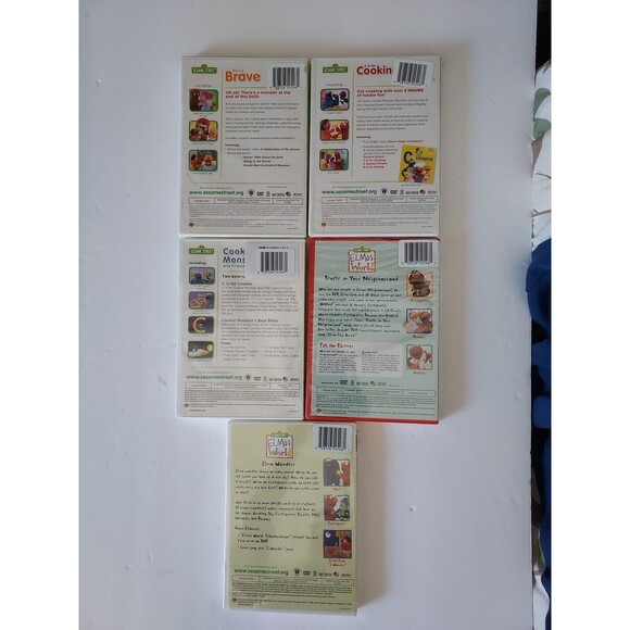 Sesame Street Cookie Monster & Elmo's World DVDs - NEW - Lot Of 5 - Picture 2 of 2